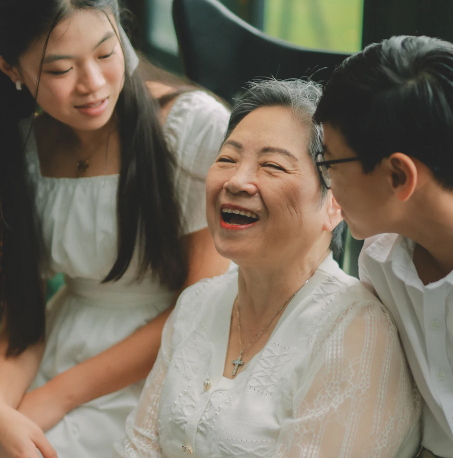 Plusieurs générations d'une famille ensemble